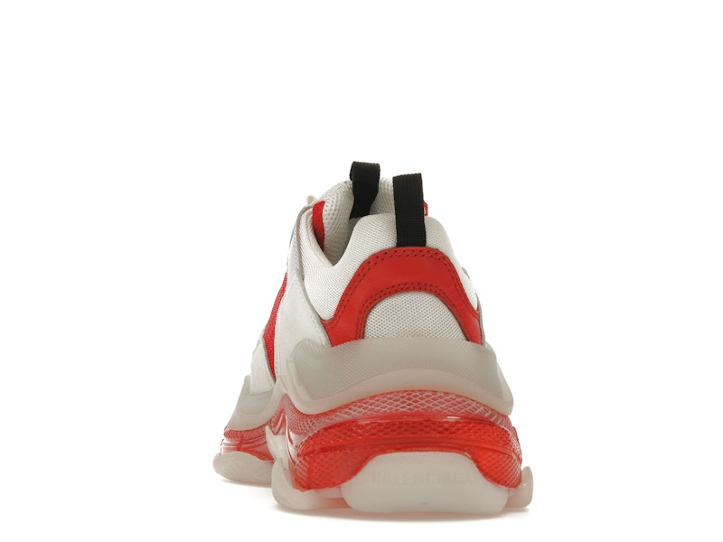 Balenciaga Triple S Clear Sole White Red