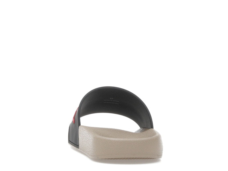 Burberry Embossed Logo Slide Black Red Tan (Women's)