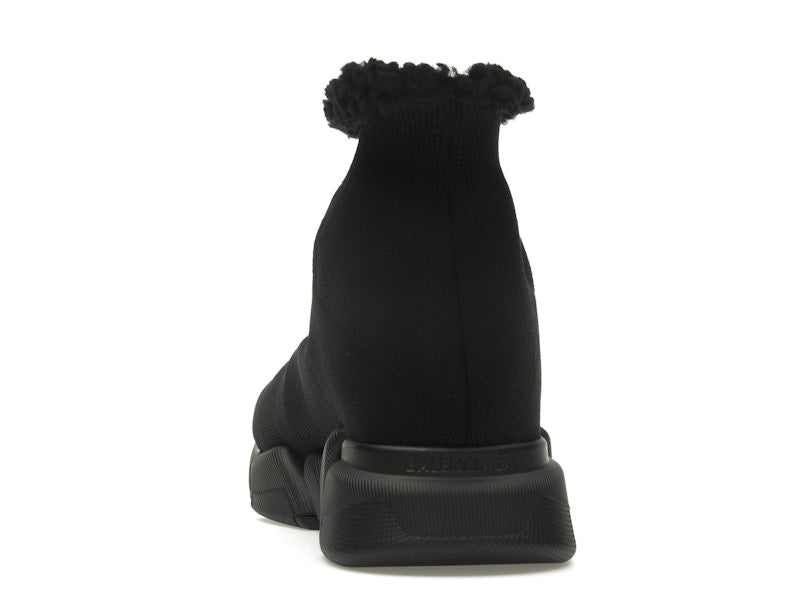 Balenciaga Speed 2.0 Recycled Fake Fur Black (Women's)