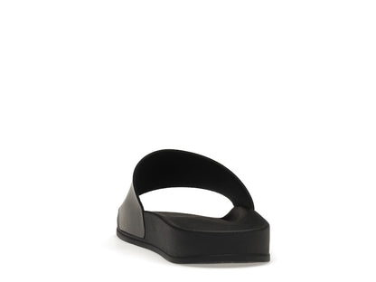 OFF-WHITE Drowning Man Logo Slides Black White FW21