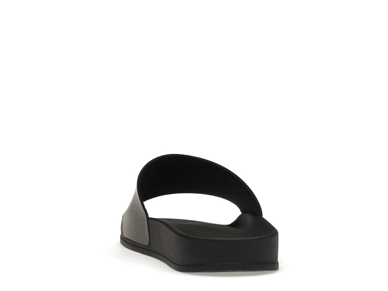 OFF-WHITE Drowning Man Logo Slides Black White FW21