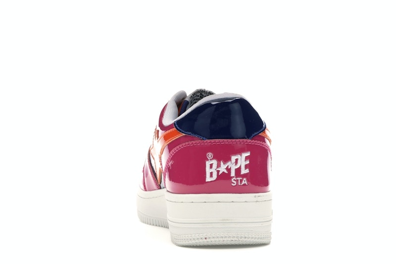 A Bathing Ape Bape Sta Low Color Block Pink Orange Navy