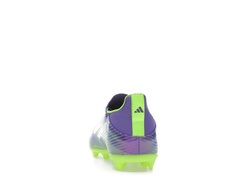 adidas F50 League Laceless FG/MG Purple Rush Cloud White Lucid Lemon (GS)