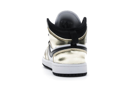 Jordan 1 Mid Metallic Gold Black White (PS)