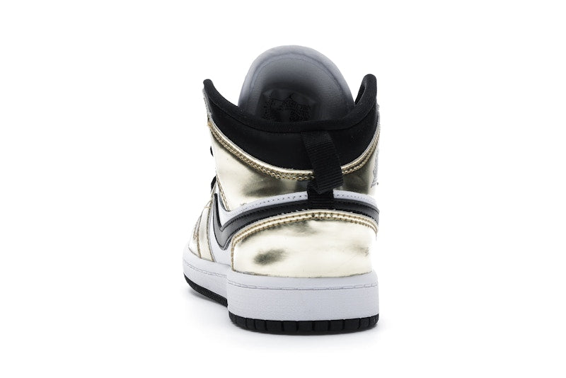 Jordan 1 Mid Metallic Gold Black White (PS)