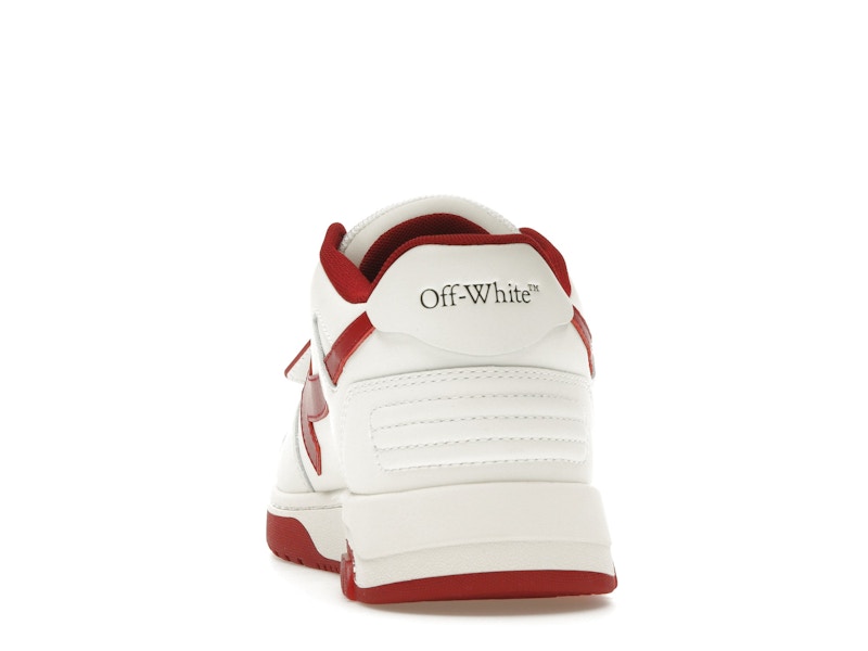 OFF-WHITE Out Of Office OOO Low Tops White Burgundy