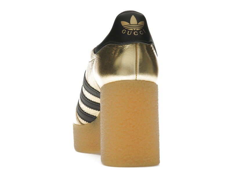 adidas x Gucci Gazelle Wedge Gold Metallic Black (Women's)