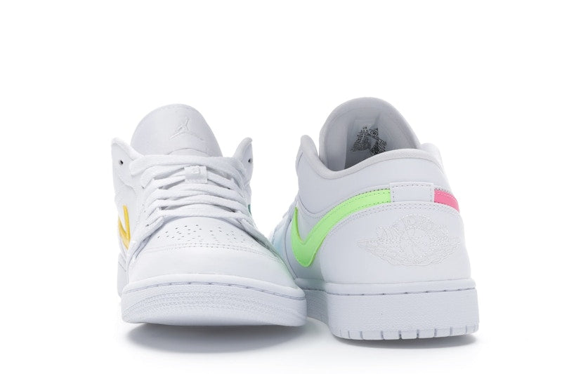 Jordan 1 Low White Multi-Color Swoosh