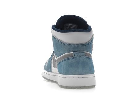 Jordan 1 Mid French Blue Fire Red