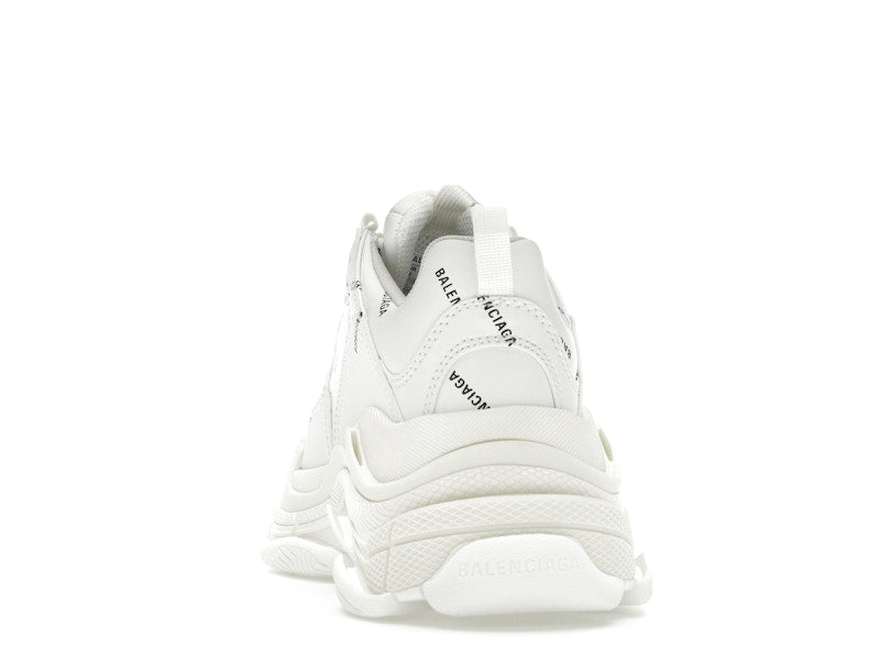Balenciaga Triple S Allover Logo White (Women's)