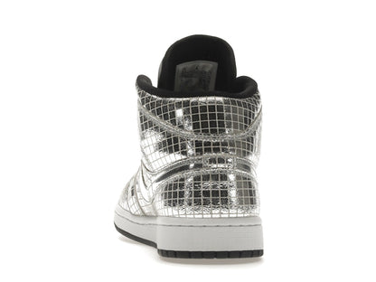 Jordan 1 Mid SE Disco Metallic Silver (Women's)