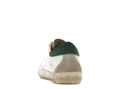 Golden Goose Super-Star White Green Grey Suede Patch