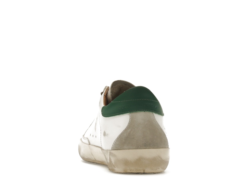 Golden Goose Super-Star White Green Grey Suede Patch