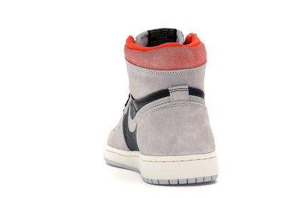 Jordan 1 Retro High Neutral Grey Hyper Crimson