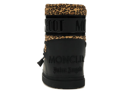 Moncler Shedir Snow Boots Palm Angels Black Leopard Print