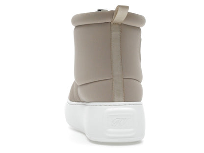 Roger Vivier Viv' Winter Puffy Ankle Boots Beige Crystal Buckle (Women's)