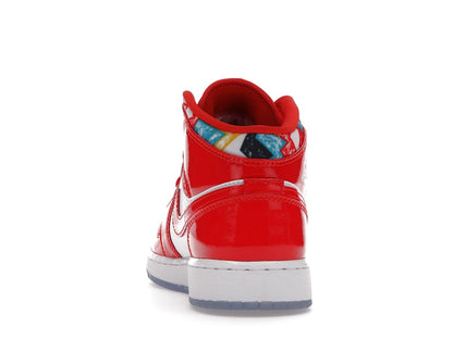 Jordan 1 Mid Barcelona Sweater Red Patent (GS)
