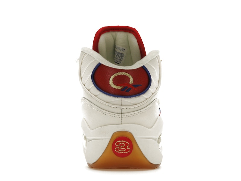 Reebok Question Mid White Red Blue