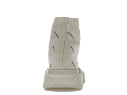 Balenciaga Speed Trainer 2.0 All Over Logo Beige