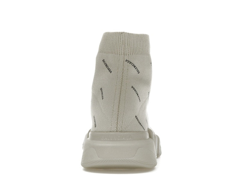 Balenciaga Speed Trainer 2.0 All Over Logo Beige
