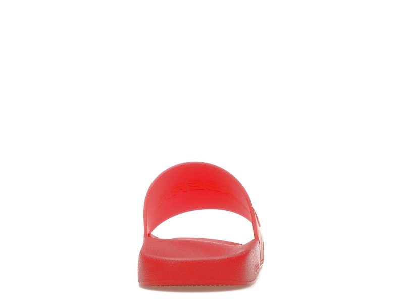 Burberry Embossed Logo Slides Bright Red