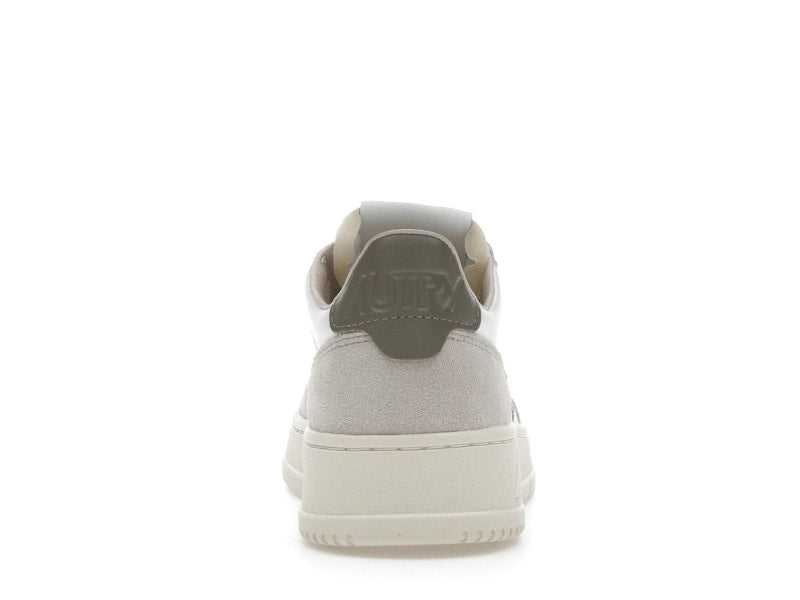 Autry Medalist Leather Low White Covert Green Beige (Women's)