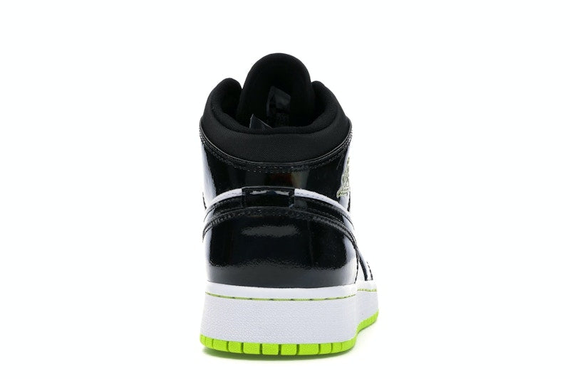 Jordan 1 Mid Black Cyber Mystic Green (GS)