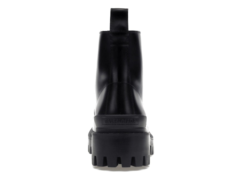 Balenciaga Strike 20mm Lace Up Boot Black