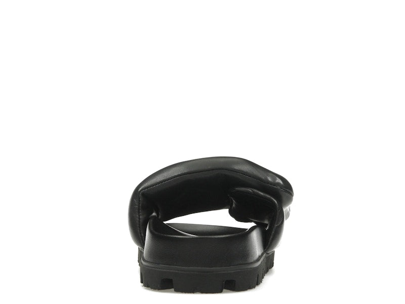 Prada Soft Padded 20mm Slide Sandal Black Nappa Leather