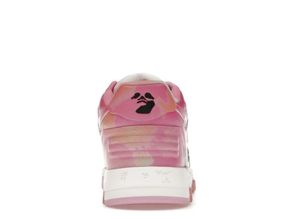 OFF-WHITE Out Of Office OOO "For Walking" Low Tops Pink Tie Dye