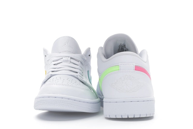Jordan 1 Low White Multi-Color Swoosh