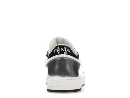 Prada Downtown Low Top Sneakers Leather White Silver
