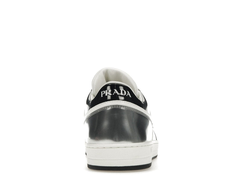Prada Downtown Low Top Sneakers Leather White Silver