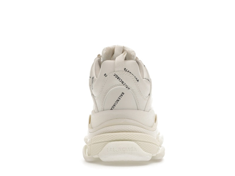 Balenciaga Triple S Allover Logo White