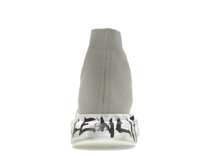 Balenciaga Speed 2.0 Graffiti Recycled Knit Grey White