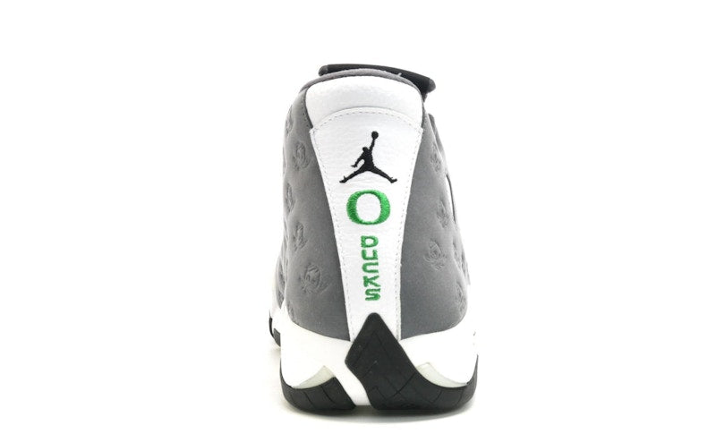 Jordan 14 Retro Oregon Ducks PE Grey