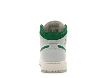 Jordan 1 Mid White Pure Platinum Pine Green (GS)