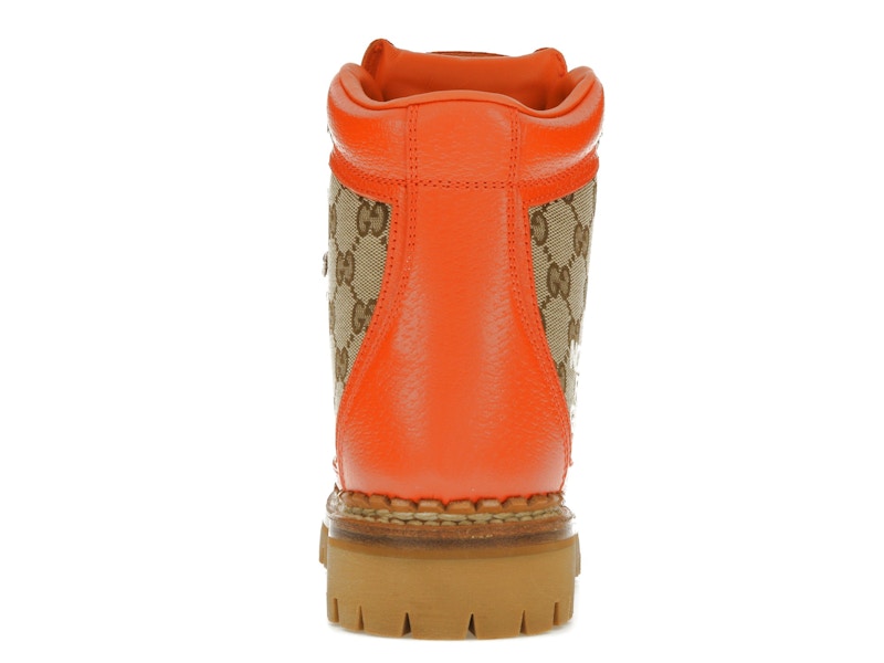Gucci x The North Face Canvas Leather Boot Beige Orange (Women's)