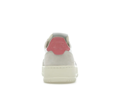 Autry Medalist Leather Low White Tearose Beige (Women's)