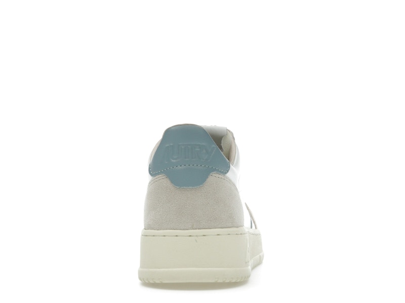 Autry Medalist Leather Low White Silver Blue