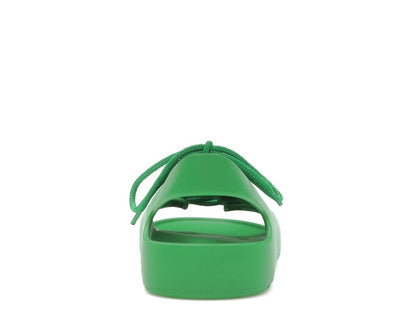 Bottega Veneta Jelly Lace Up Sandal Green