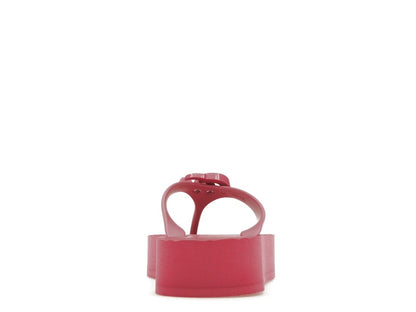 Gucci Chevron Thong Sandal Pink Rubber