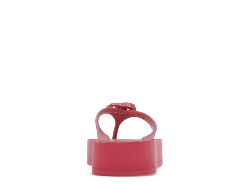 Gucci Chevron Thong Sandal Pink Rubber