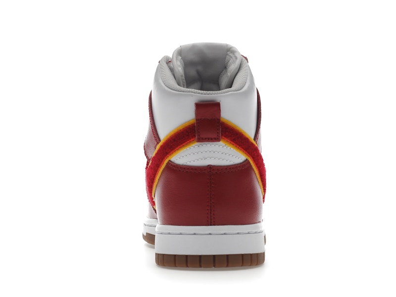 Nike Dunk High Chenille Swoosh White Gym Red