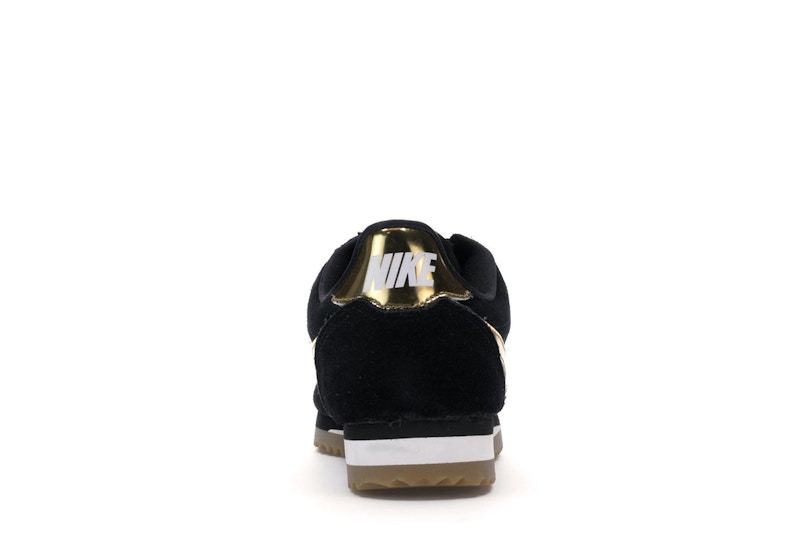 Nike Classic Cortez Black Metallic Gold Gum (Women's)