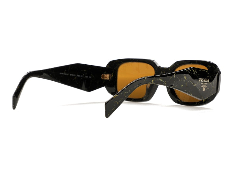 Prada Sunglasses PR 17WSF Black/Yellow Marble/Dark Brown (PR17WSF-19D01T-51)