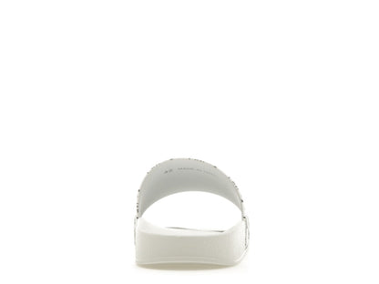 Moncler Basile Slide Logo Print White