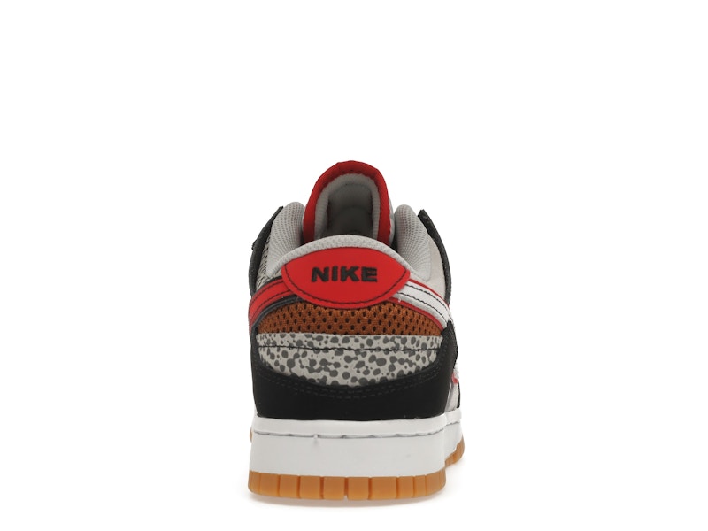Nike Dunk Low Scrap Black Grey University Red