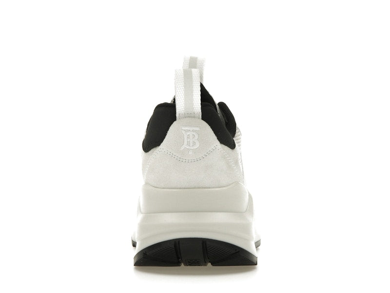 Burberry Logo Print Leather, Suede and Check Mesh Sneakers Archive Beige White (Women's)