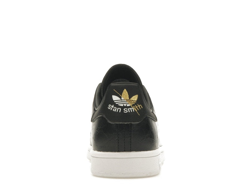 adidas Stan Smith Cracked Leather Black Gold (Women's)